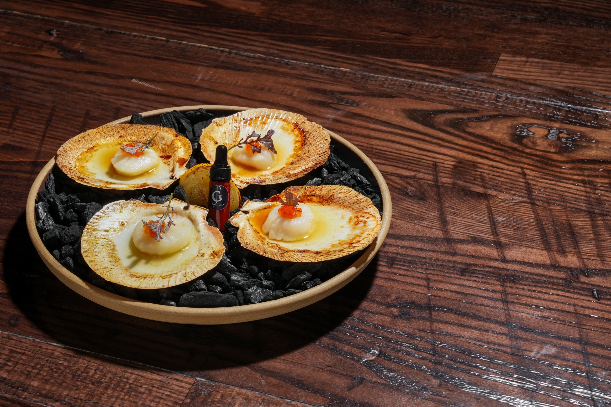 Oak-Grilled Scallops On The Half Shell