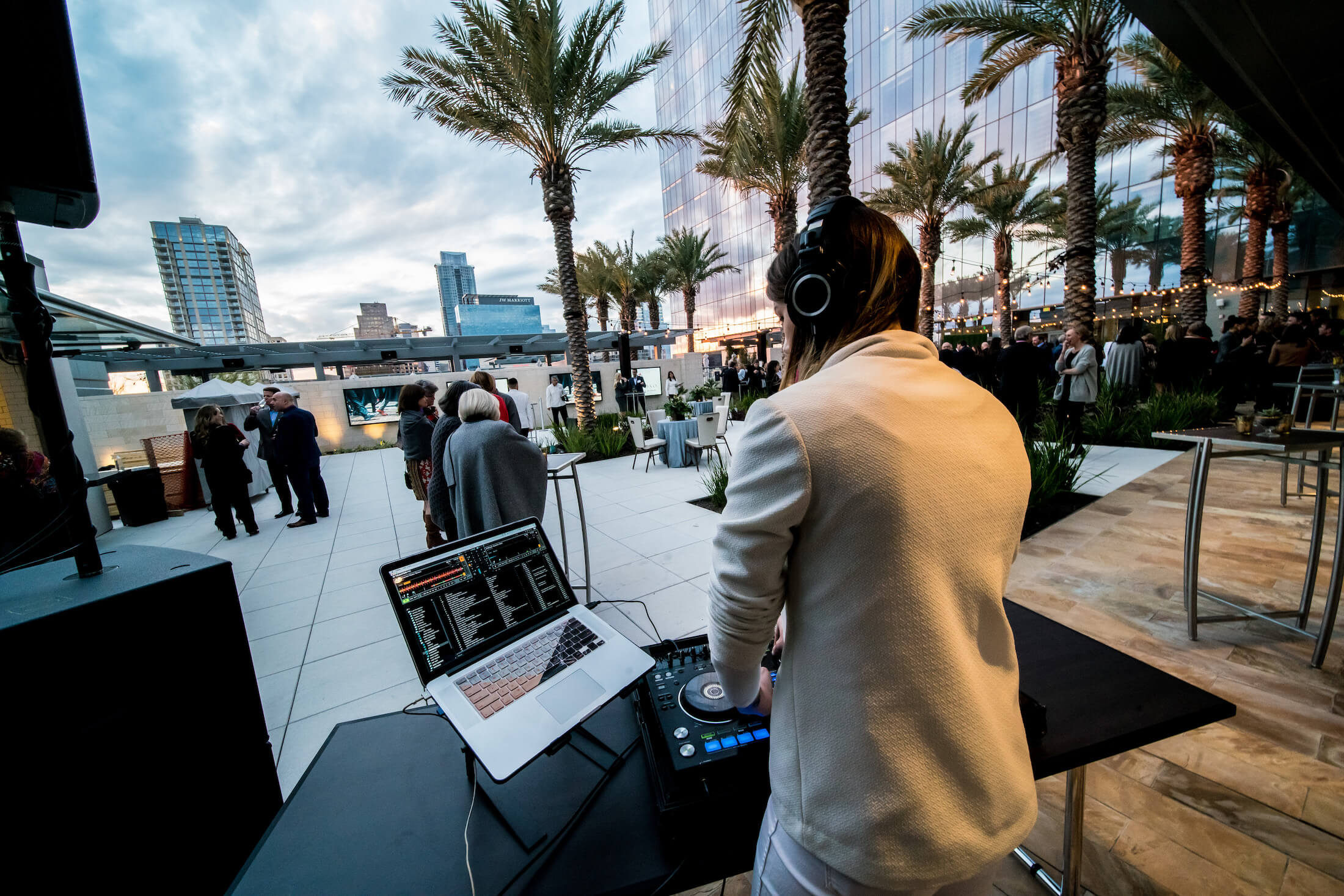 Dj on palm court