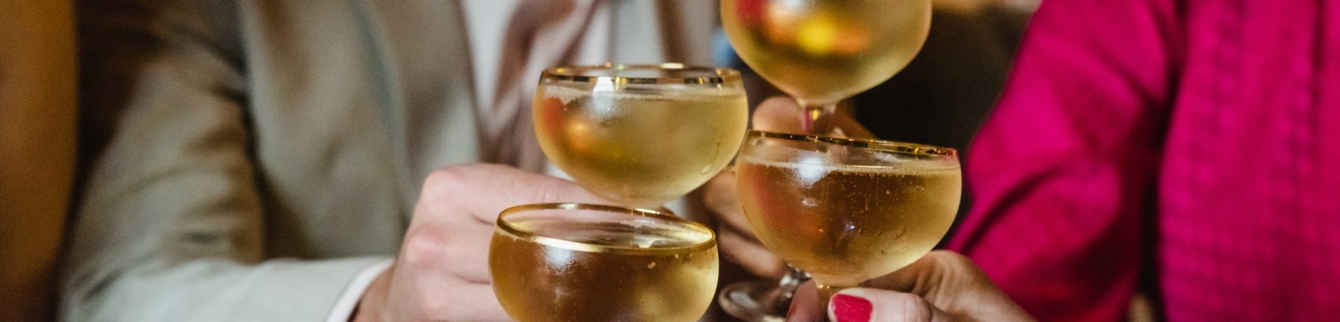 friends toasting with champagne